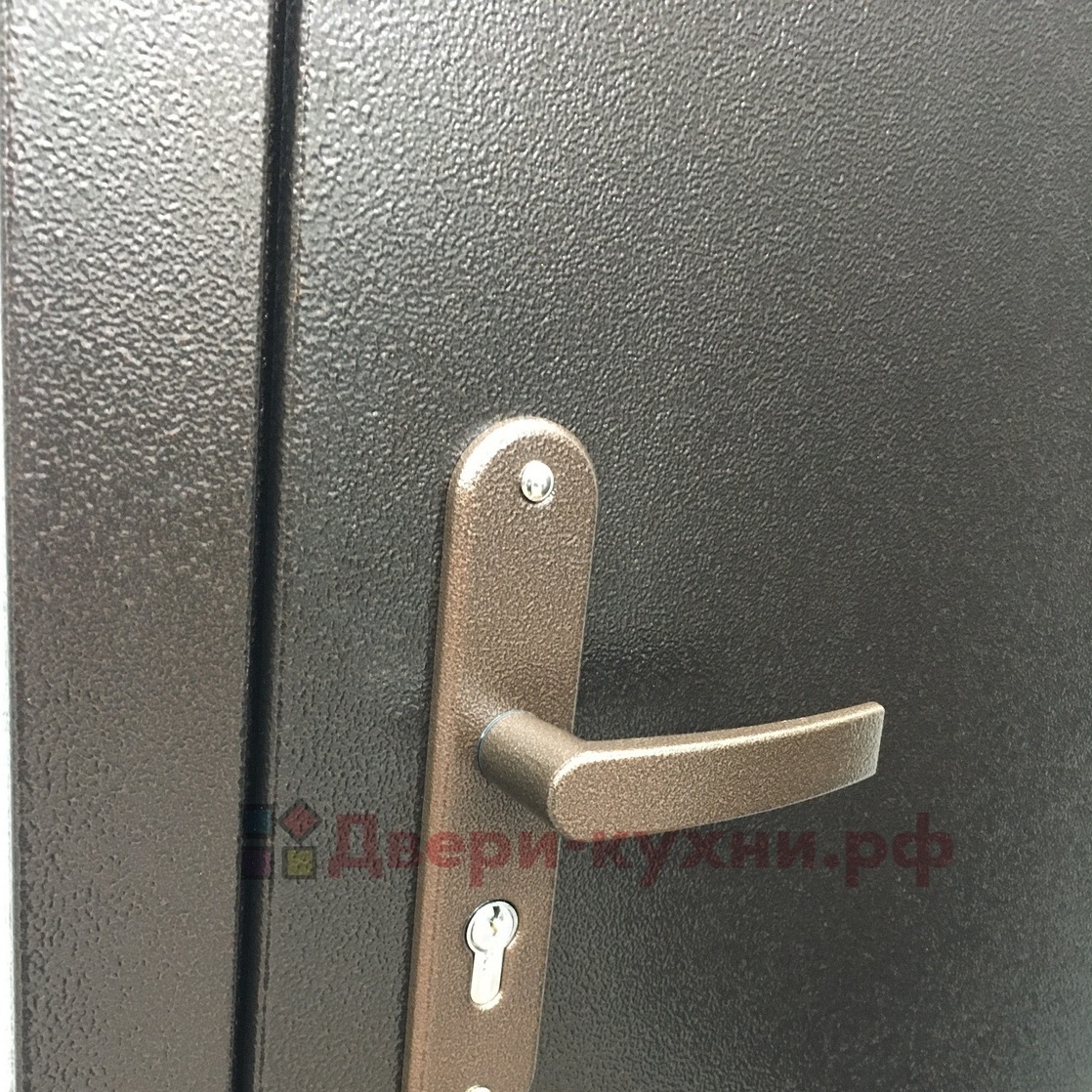 Ручка на планке от замка Просам ЗВ 4-31/55 в двери для технических помещений